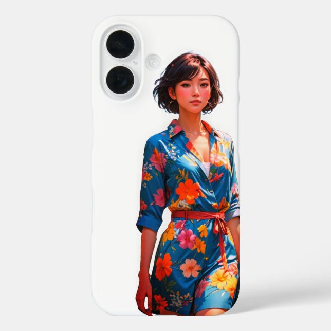 Floral Elegance iPhone 16 Fall Case-Mate iPhone Hülle (Rückseite)