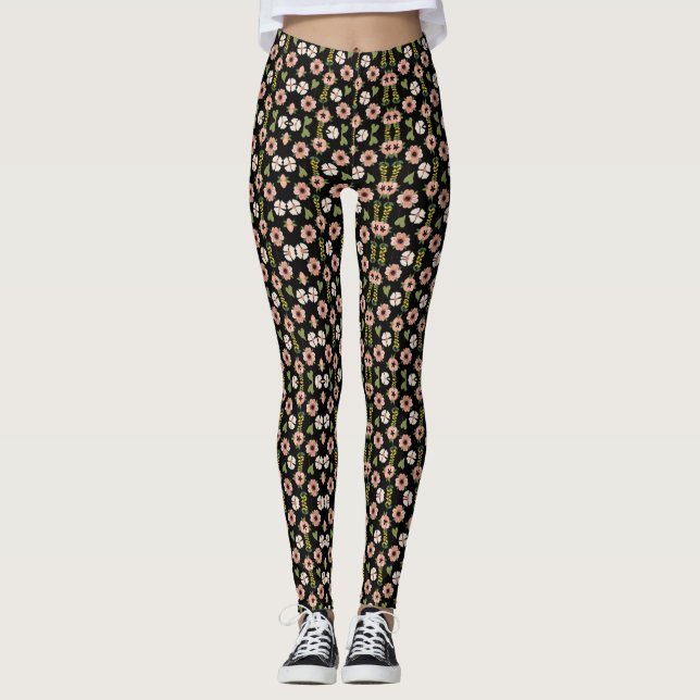 "Floral Elegance Leggings" Leggings (Vorderseite)