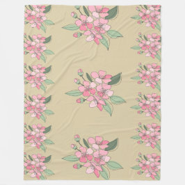 Floral Elegance Muster Fleecedecke