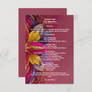 Floral Elegance , Rosa Sparkle Wedding Collection Begleitkarte