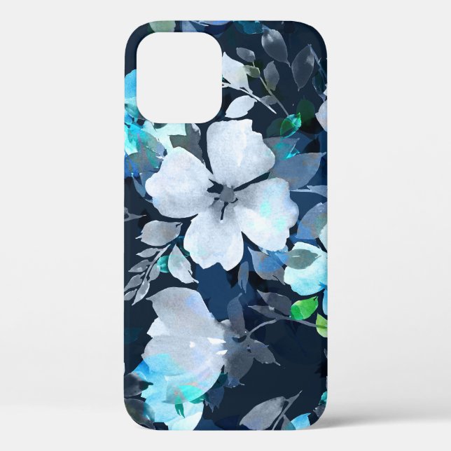 Floral Elegance Wasserfarbenes Muster Case-Mate iPhone Hülle (Rückseite)