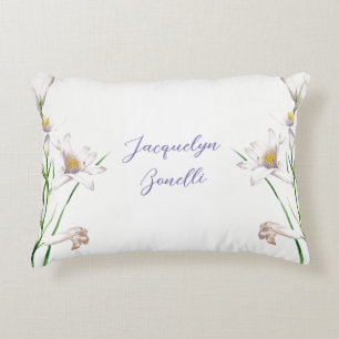 Floral Elegant Chic Niedliche Kalligrafie Name Dekokissen