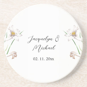 Floral Elegant Chic Niedliche Kalligrafie Name Getränkeuntersetzer