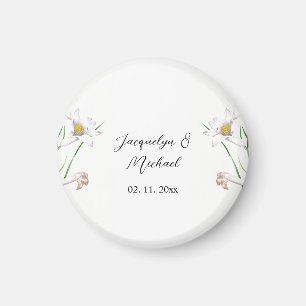 Floral Elegant Chic Niedliche Kalligrafie Name Magnet