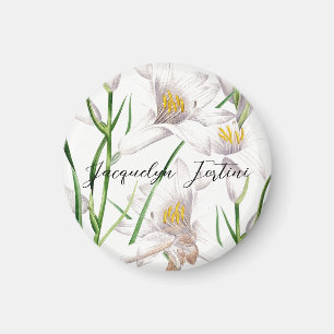 Floral Elegant Chic Niedliche Kalligrafie Name Magnet
