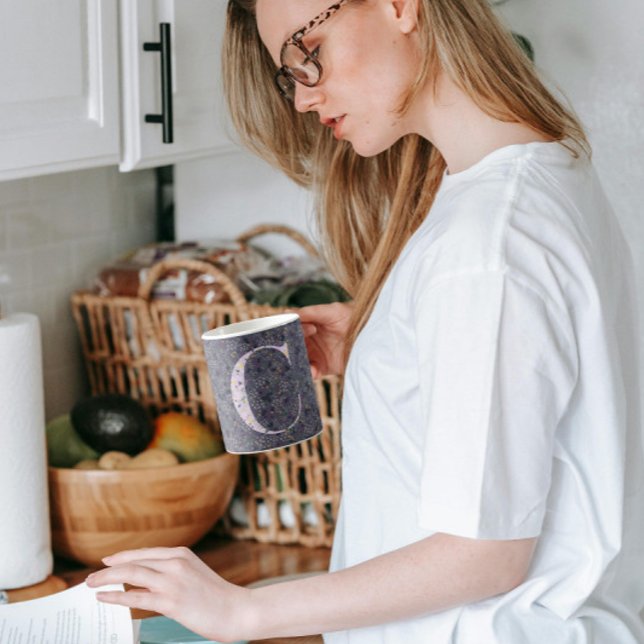 Floral Elegant Class C lila mit einer Phrase Kaffeetasse (Von Creator hochgeladen)