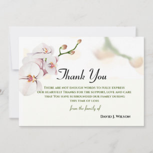Floral Elegant Danke Memorial Card