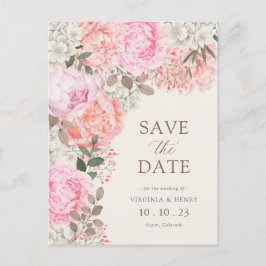 Floral Elegant Save the Date Postkarte