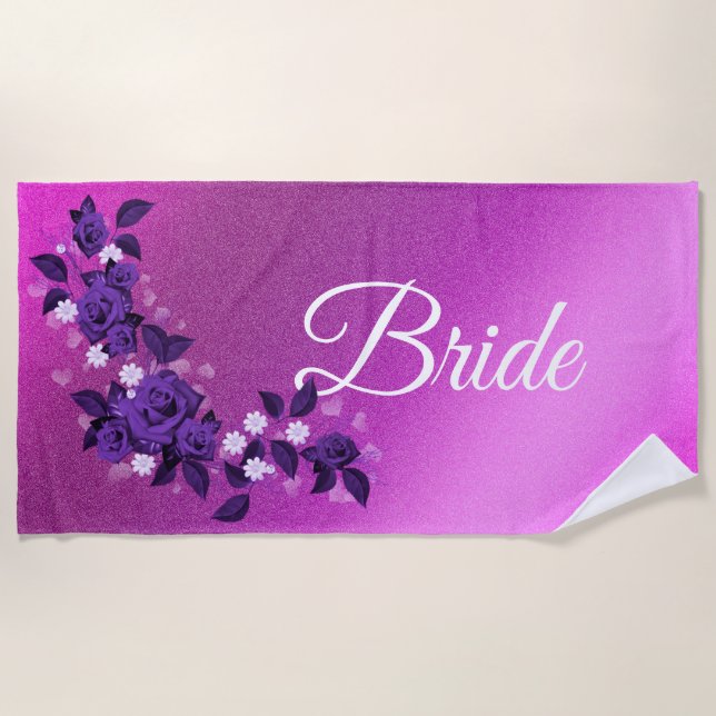 Floral Elegant Strandtuch (Vorderseite)