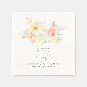 Floral Elegant Summer Wedding Serviette