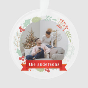 Floral Elegant Unsere ersten Weihnachten als Mr & Ornament