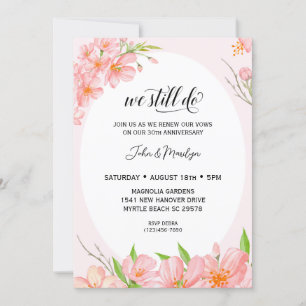 Floral Elegant Vow Renewal Einladung