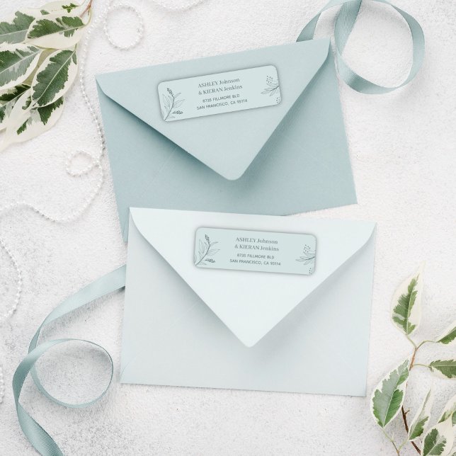 Floral Elegant Wedding Rücksendeadresse (Von Creator hochgeladen)