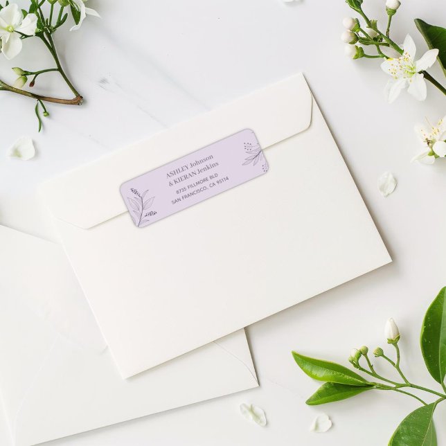 Floral Elegant Wedding Rücksendeadresse (Von Creator hochgeladen)