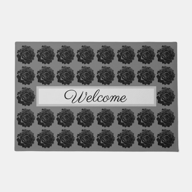 Floral Elegant Willkommensschick Fußmatte (Vorderseite)