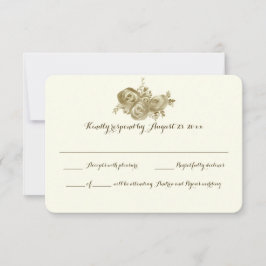Floral Elegant Woodland Wedding Response RSVP Karte