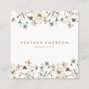Floral Elegante Business Card Quadratische Visitenkarte