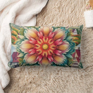 Floral Elegante: Deutsche Briefmarke Kunst Lendenkissen