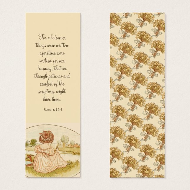 Floral Elegante Einzigartiges Lesezeichen der Vint (Vorne & Hinten)