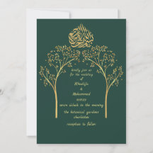 Floral elegante EMERALD GREEN Muslim Hochzeit