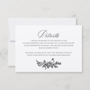 Floral Elegante französische Rose Kraft Wedding De Einladung