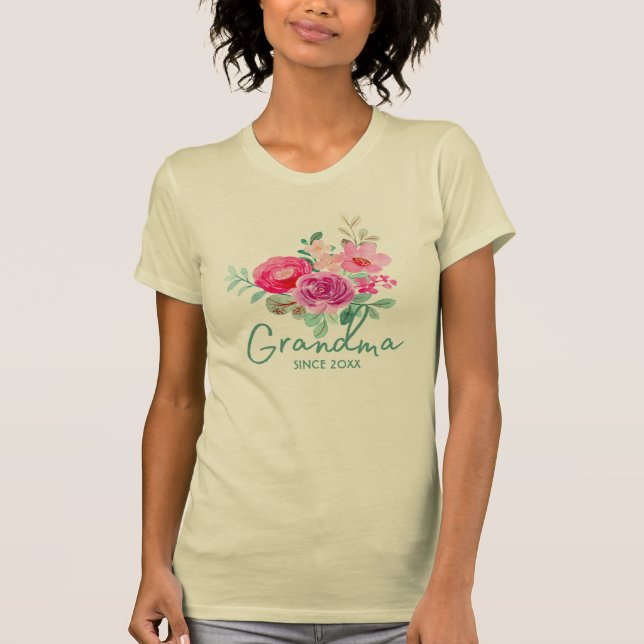 Floral Elegante Grandma T - Shirt (Vorderseite)