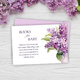 Floral Elegante Lilac Baby Duschbücher für Baby Begleitkarte