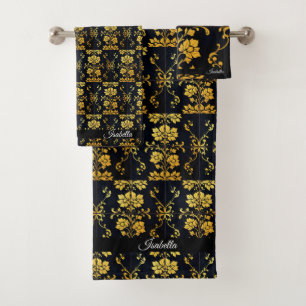 Floral Elegante Luxury Trendy Collection Badhandtuch Set
