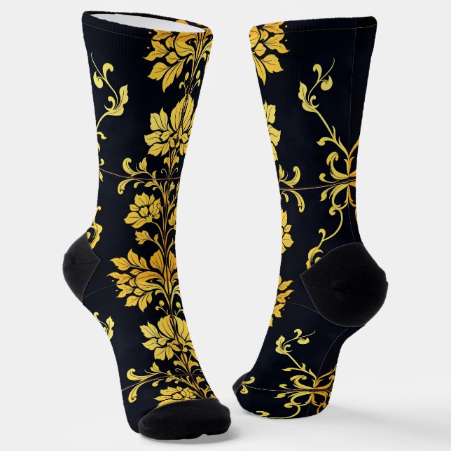 Floral Elegante Luxury Trendy Collection Socken (Gewinkelt)