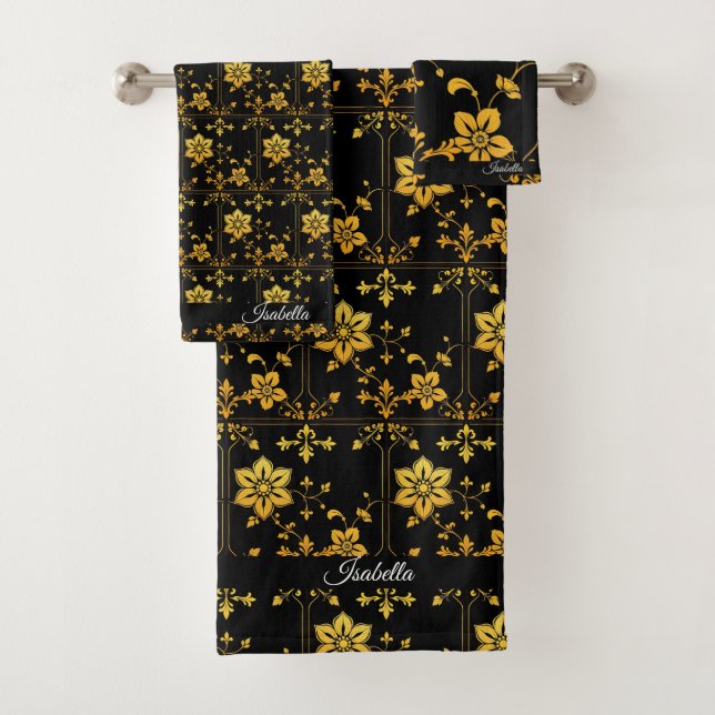 Floral Elegante Luxus Populäre Sammlung Badhandtuch Set (Insitu)