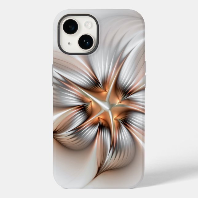 Floral Elegante Modernes Abstraktes Fraktal Case-Mate iPhone Hülle (Rückseite)