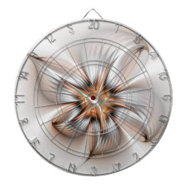 Floral Elegante Modernes Abstraktes Fraktal Dartscheibe