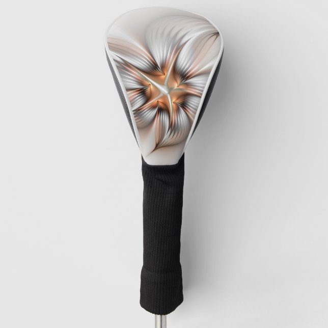 Floral Elegante Modernes Abstraktes Fraktal Golf Headcover (Vorderseite)