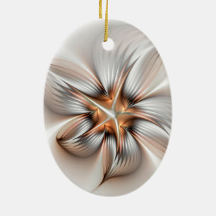 Floral Elegante Modernes Abstraktes Fraktal Keramik Ornament