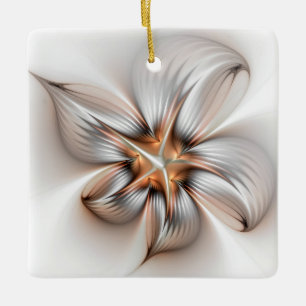 Floral Elegante Modernes Abstraktes Fraktal Keramikornament