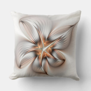 Floral Elegante Modernes Abstraktes Fraktal Kissen