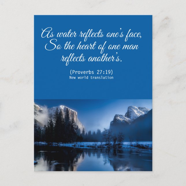 Floral Elegante Spirituelle Bibel Verse Postkarte (Vorderseite)