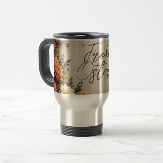 Floral Elegante - Springtime Osterfeiern Reisebecher (Vorderseite Links)
