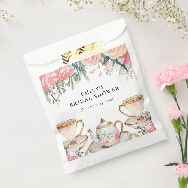 Floral Elegante Tee Party Brautparty Geschenktütchen (Versiegelt)
