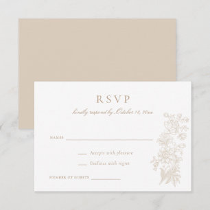 Floral Elegante Vintage Wedding UAWG Einladung