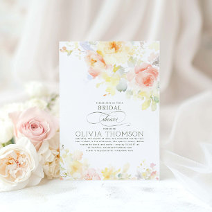 Floral Elegantes Romantisches Sommer-Brautparty Einladung