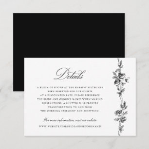 Floral Elegantes Vintages Toile Hochzeiten Details Einladung