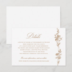 Floral Elegantes Vintages Toile Hochzeiten Details Einladung