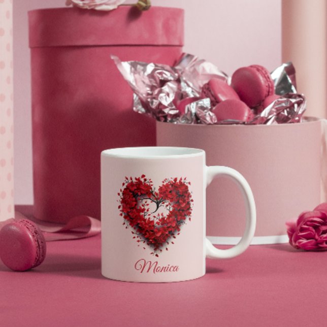 Floral Embrace | Herz | Zollamtliche Valentine Kaffeetasse (Von Creator hochgeladen)