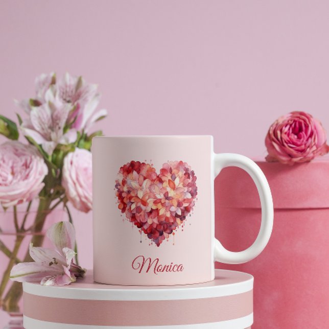 Floral Embrace | Herz | Zollamtliche Valentine Kaffeetasse (Von Creator hochgeladen)