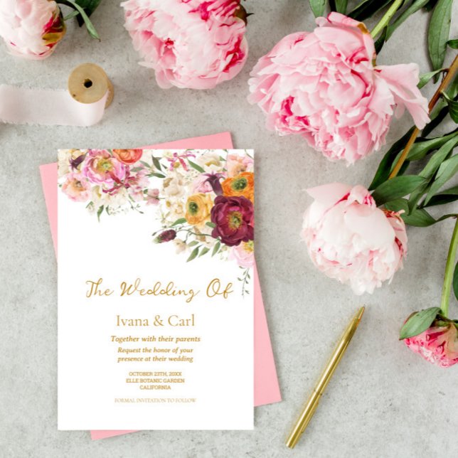 FLORAL Embrace Hochzeit Einladung (Von Creator hochgeladen)