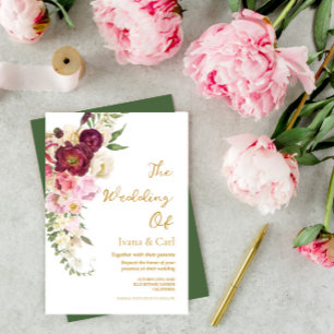 FLORAL Embrace Hochzeit Einladung