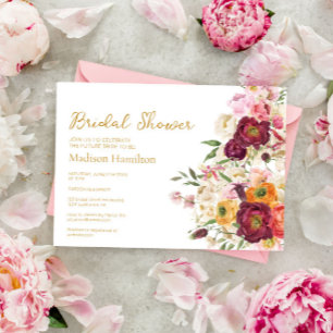 FLORAL Embrace Matrimone Brautparty Einladung