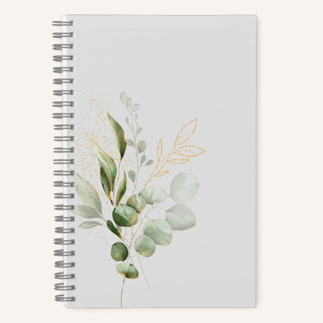 Floral Eucalyptus Design Notizbuch (Vorderseite)