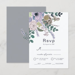 Floral Eucalyptus Lavender Boho Wedding Einladung